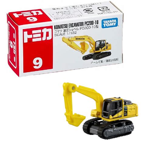 Tomica No 9 Komatsu Excavator PC200-10- TAKARA TOMY -Diecast Scale Mod ...