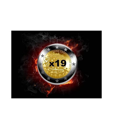 Pack 19 x 2 Euros Drapeau 2015 - Le Comptoir de l'Euro