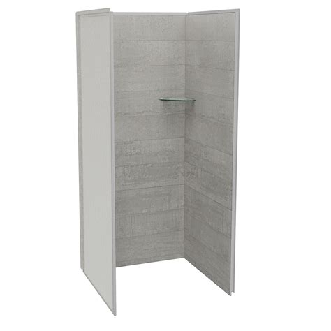 Utile 3636 Composite Direct-to-Stud Three-Piece Alcove Shower Wall Kit ...