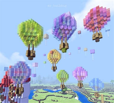 Minecraft how to build a hot air balloon build tutorial – Artofit