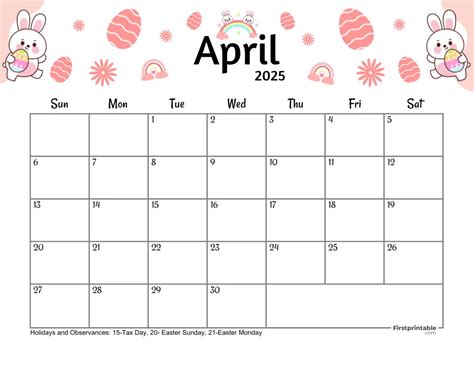 April 2025 Calendars | 40 Free Printable PDF