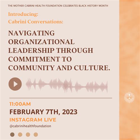 Cabrini Conversations: Navigating Organizational Leadership through ...