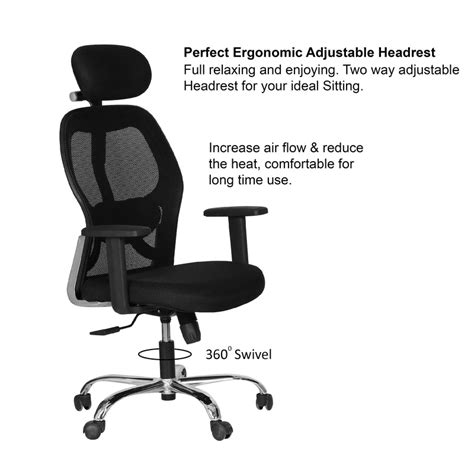 Matrix Torin High Back Office Chair In Black Colour — TREVI FURNITURE
