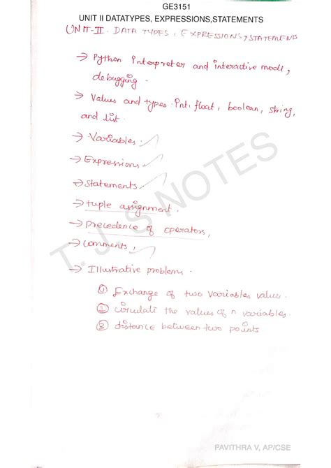 GE3151 UNIT II FULL Notes - B.E - Studocu
