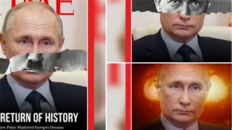 The Time cover that wasn't on Russia offensive: Putin + Hitler ...