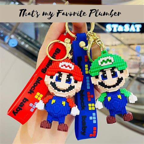 Cute Plumber Keychain - Building Block Style - Heavy 3D keychain ...