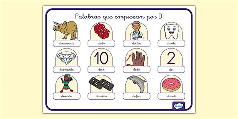 Tapiz de vocabulario: Sonido inicial - Letra D