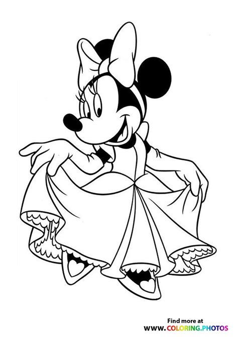 Free Coloring Pages For Kids Minnie Mouse