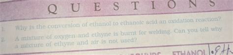 Why is the conversion of ethanol to ethanoic acid an oxidation reaction?