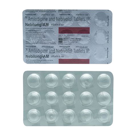 Nebilong-AM Tablet 15's Price, Uses, Side Effects, Composition - Apollo ...