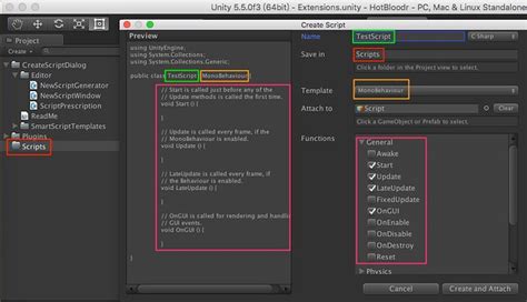 Unity Create Script 的图像结果