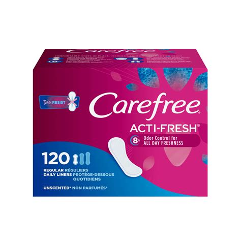 Buy Carefree Acti-Fresh Panty Liners, Soft and Flexible Feminine Care ...