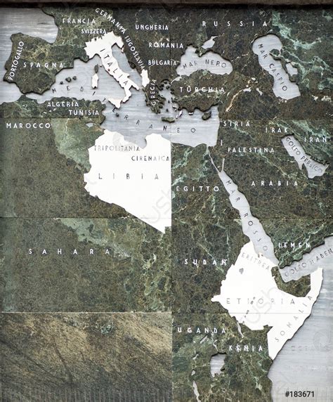 Italian colonial empire map, in the square of herbs, padua - stock ...