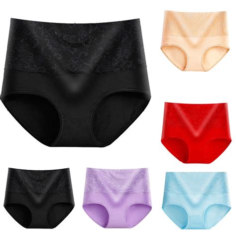 Women's Plus Size Panties 5 Pack, Classic Cotton Brief Underwear ...