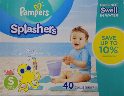 Amazon.com: Swim Diapers Size 3 (13-24 lb) - Pampers Splashers ...