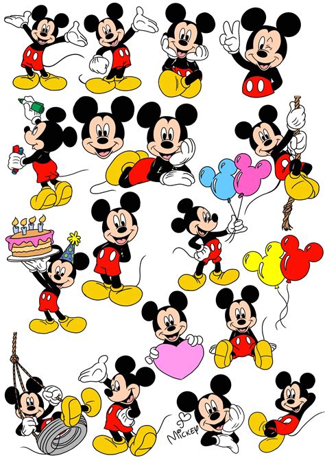 printable mickey mouse sticker in 2025 | Mickey mouse stickers, Disney ...