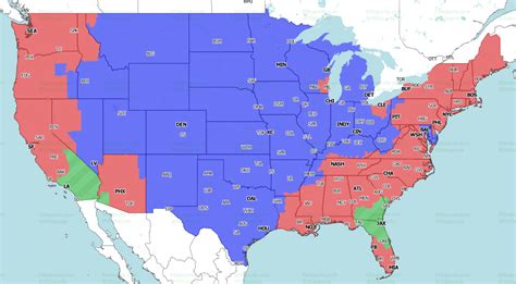 NFL Week 7 coverage map: TV schedule for CBS, Fox regional broadcasts ...