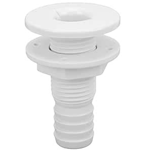 Thru Hull Fitting 1‑1/8in Boat Through Hull Connection Plastic White ...