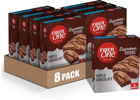 Amazon.com: Fiber One Supreme Brownies, Triple Chocolate, Snack Bars, 1 ...