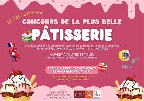 Fête de Jardin : concours pâtisserie – Institution Notre Dame
