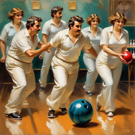 Italian Bowling Champion with Four Angels | Stable Diffusion Online