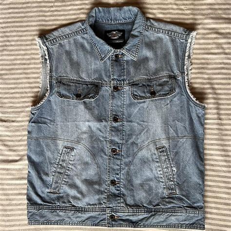 Harley Davidson Denim Jacket. Fantastic condition... - Depop