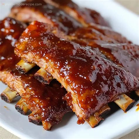 Crockpot Barbecue Ribs - Easy Slow-Cooked BBQ Ribs - My Homemade Recipe