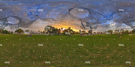 360° view of Under Bending Arc at Sunset St. Pete Pier - Alamy