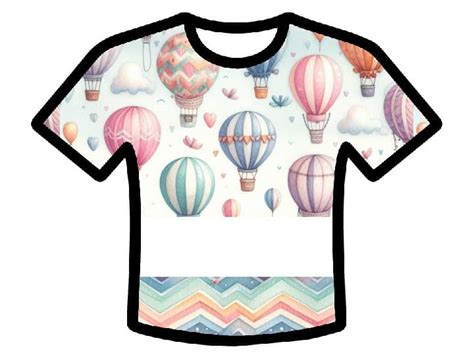 6 T Shirt Hot Air Balloon Name Tags, Back to School, Bulletin Board