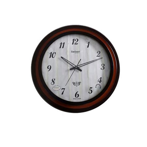 Buy Active Impex Swizer Quartz 234 Wooden & Glass Wall Clock (Brown ...
