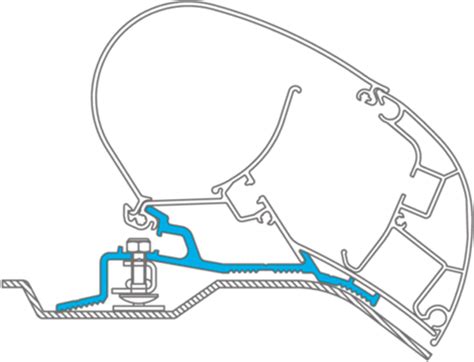 Dometic adapter for roof awnings PR 2000 and PR 2500 Fiat Ducato Jumper ...