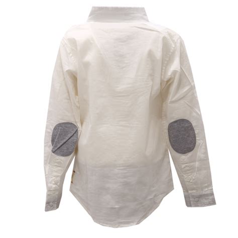 5442AE camicia bimbo boy HITCH-HIKER off white cotton shirt kids