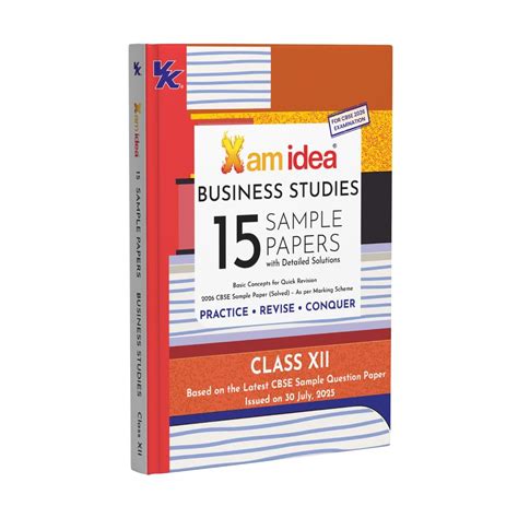 Xam Idea CBSE 15 Sample Paper Business Studies for Class 12 - for 2026 ...