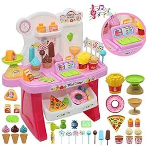 Buy CloudTech® Supermarket Shop, Mini Market Play Toy Set with Light ...