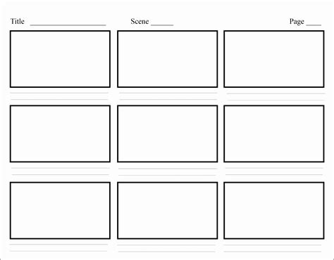 Image result for Free Printable Storyboard Example