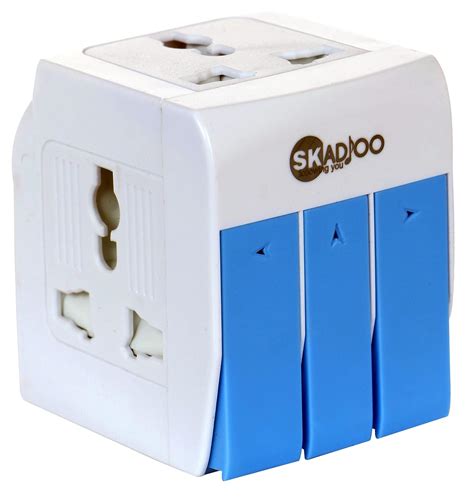 SKADIOO multiplug | three pin plug socket | 3-in-1 Universal Travel ...