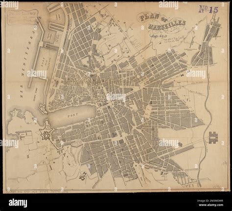 Plan of Marseilles , Marseille France, Maps Norman B. Leventhal Map ...