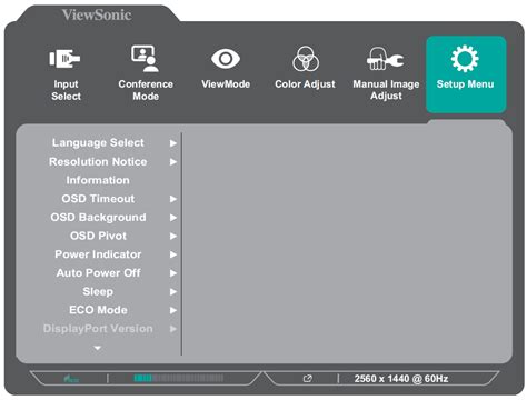 Image result for Setup Menu Display
