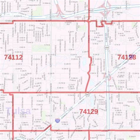 Tulsa, Oklahoma ZIP Codes Map