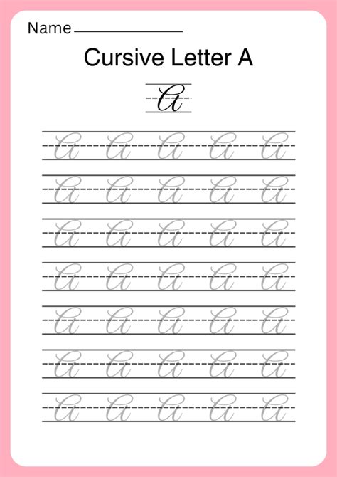 Capital Letters Cursive Writing Worksheets A to Z With PDF
