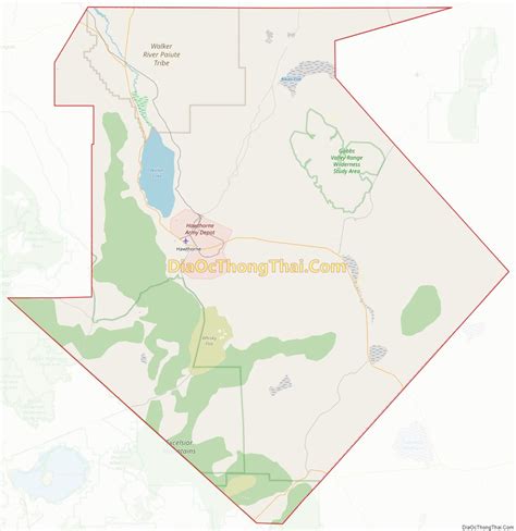 Map of Mineral County, Nevada - Thong Thai Real