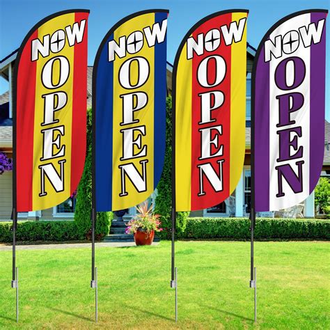 Amazon.com : Large Now Open Banner Outdoor Indoor Signs Polyester Oxford Cloth Now Open Sign ...