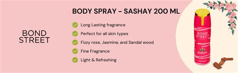 Buy Bond Street London Body Spray Sashay- 200ml Online at Low Prices in ...