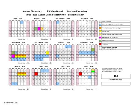 Auburn Academic Calendar
