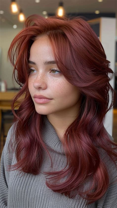 30 Regal Red Hair Shades Fit for Royalty in 2024 | Wine hair, Ginger ...