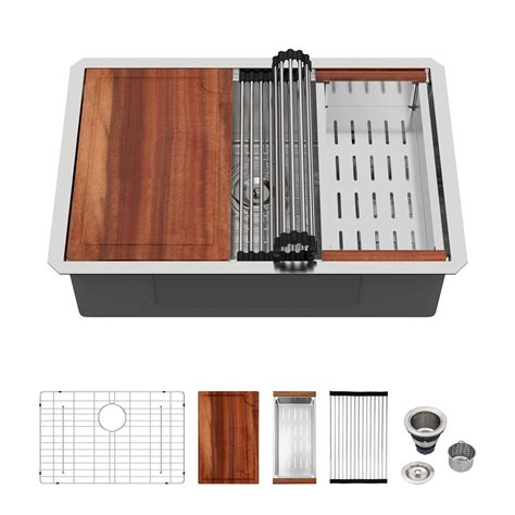 Logmey 27 In Undermount Kitchen Sink 27x19 Inch Undermount Sink ...