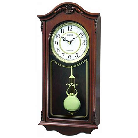 Rhythm(Japan) Westminster Chime And Strike Pendulum Wooden Wall Clock