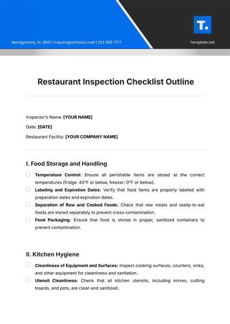 Image result for Restaurant Checklist