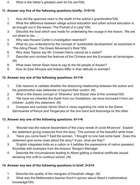 AHSEC Class 11 English Question paper'2015 | HS 1st Year English ...