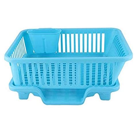 Lara Tales 3 in 1 Large Durable Plastic Kitchen Sink Dish Rack Drainer ...